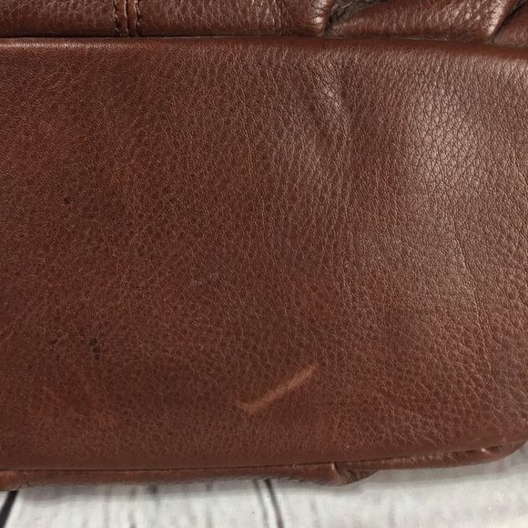 b. Makowsky Chocolate Brown Soft Leather Shoulder Bag Purse - Picture 7 of 16